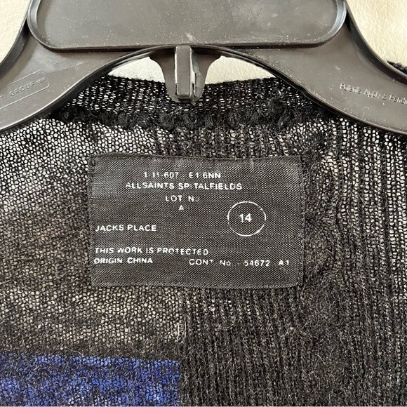 AllSaints Spitalfields Wendell Cardigan Sweater in Black 14 - Picture 6 of 12